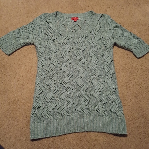 Elle Sweaters - Elle short sleeve woven sweater